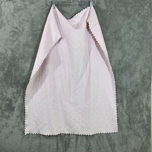 Edgehill Collection Baby Girls Velour Pink baby Blanket 29”x39” scollaped edges.